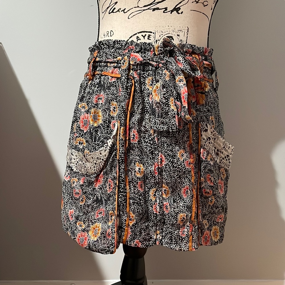 Isabel Marant Floral Silk Mini Skirt